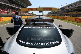 World © Octane Photographic Ltd. Saturday 9th May 2015. Mercedes AMG GTS Safety car. GP2 Race 1 – Circuit de Barcelona–Catalunya. Spain. Digital Ref:
