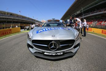 World © Octane Photographic Ltd. Saturday 9th May 2015. Mercedes AMG GTS Safety car. GP2 Race 1 – Circuit de Barcelona–Catalunya. Spain. Digital Ref:
