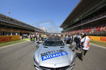 World © Octane Photographic Ltd. Saturday 9th May 2015. Mercedes AMG GTS Safety car. GP2 Race 1 – Circuit de Barcelona–Catalunya. Spain. Digital Ref: