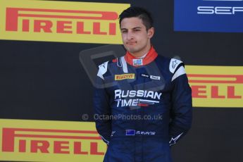 World © Octane Photographic Ltd. Saturday 9th May 2015. Russian Time – Mitch Evans (2nd). GP2 Race 1 – Circuit de Barcelona–Catalunya. Spain. Digital Ref: