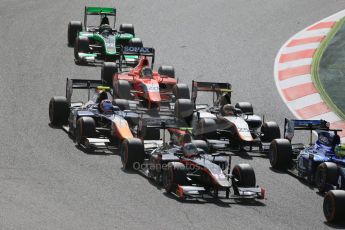 World © Octane Photographic Ltd. Sunday 10th May 2015. Rapax – Robert Visoiu in the pack. GP2 Race 2 – Circuit de Barcelona–Catalunya. Spain. Digital Ref: 1263LB1D9645