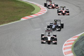 World © Octane Photographic Ltd. Sunday 10th May 2015. Campos Racing – Arthur Pic and Russian Time – Artem Markelov. GP2 Race 2 – Circuit de Barcelona–Catalunya. Spain. Digital Ref: 1263LB1D9808