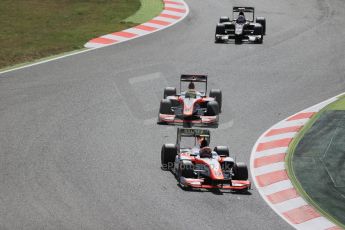 World © Octane Photographic Ltd. Sunday 10th May 2015. MP Motorsport – Daniel de Jong and Sergio Canamasas. GP2 Race 2 – Circuit de Barcelona-Catalunya. Spain. Digital Ref: 1263LB1D9816