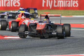 World © Octane Photographic Ltd. Saturday 9th May 2015. Trident – Oscar Tunjo and Arden International – Emil Bernstorff. GP3 Qualifying – Circuit de Barcelona–Catalunya. Spain. Digital Ref: 1255CB7D6957