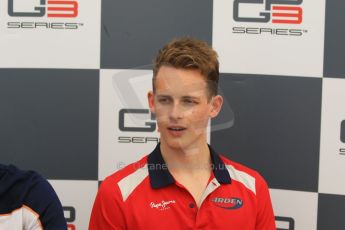 World © Octane Photographic Ltd. Saturday 9th May 2015. Arden International – Emil Bernstorff (3rd). GP3 Qualifying Press Conference – Circuit de Barcelona–Catalunya. Spain. Digital Ref: 1255CB7D7422