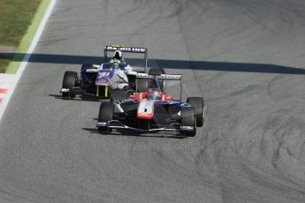 World © Octane Photographic Ltd. Saturday 9th May 2015. Carlin – Antonio Fuoco and World © Octane Photographic Ltd. Saturday 9th May 2015. Koiranen GP – Jimmy Eriksson. GP3 Qualifying – Circuit de Barcelona–Catalunya. Spain. Digital Ref: 1255LB1D7701