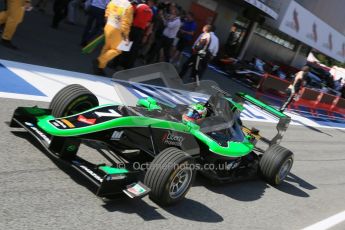 World © Octane Photographic Ltd. Saturday 9th May 2015. Status Grand Prix – Seb Morris. GP3 Race 1 – Circuit de Barcelona–Catalunya. Spain. Digital Ref: