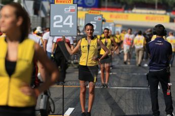 World © Octane Photographic Ltd. Saturday 9th May 2015. GP3 Grid Girls. GP3 Race 1 – Circuit de Barcelona–Catalunya. Spain. Digital Ref: