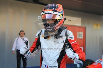 World © Octane Photographic Ltd. Saturday 9th May 2015. ART Grand Prix – Esteban Ocon. GP3 Race 1 – Circuit de Barcelona–Catalunya. Spain. Digital Ref: