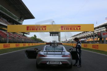 World © Octane Photographic Ltd. Sunday 10th May 2015. Mercedes AMG GTS Safety Car. GP3 Race 2 – Circuit de Barcelona–Catalunya. Spain. Digital Ref: 1262CB5D1842