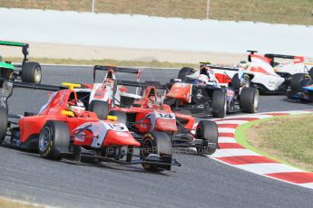 World © Octane Photographic Ltd. Sunday 10th May 2015. Arden International – Emil Bernstorff and Kevin Ceccon. GP3 Race 2 – Circuit de Barcelona–Catalunya. Spain. Digital Ref: 1262LB1D9292