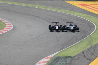 World © Octane Photographic Ltd. Sunday 10th May 2015. Carlin – Antonio Fuoco and Jimmy Eriksson. GP3 Race 2 – Circuit de Barcelona–Catalunya. Spain. Digital Ref: 1262LB1D9341