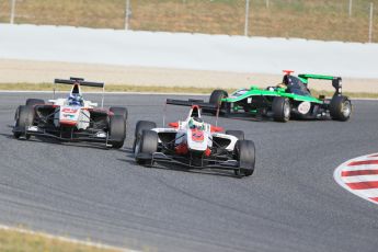 World © Octane Photographic Ltd. Sunday 10th May 2015. ART Grand Prix – Alfonso Celis Jr and Campos Racing – Zaid Ashkanani. GP3 Race 2 – Circuit de Barcelona–Catalunya. Spain. Digital Ref: 1262LB1D9447