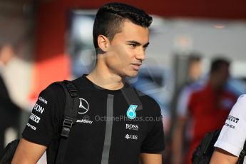 World © Octane Photographic Ltd. Mercedes AMG Petronas Reserve driver – Pascal Werlein. Saturday 9th May 2015, F1 Spanish GP Formula 1 Paddock, Circuit de Barcelona-Catalunya, Spain. Digital Ref: 1260CB1L7071