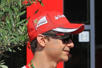 World © Octane Photographic Ltd. Scuderia Ferrari Reserve Driver – Esteban Gutierrez. Saturday 9th May 2015, F1 Spanish GP Formula 1 Paddock, Circuit de Barcelona-Catalunya, Spain. Digital Ref: 1260CB7D7398