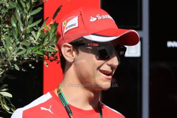 World © Octane Photographic Ltd. Scuderia Ferrari Reserve Driver – Esteban Gutierrez. Saturday 9th May 2015, F1 Spanish GP Formula 1 Paddock, Circuit de Barcelona-Catalunya, Spain. Digital Ref: 1260CB7D7404 1260CB7D7404