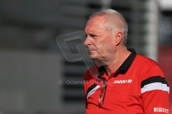 World © Octane Photographic Ltd. Manor Marussia F1 Team – John Booth. Saturday 9th May 2015, F1 Spanish GP Paddock, Circuit de Barcelona-Catalunya, Spain. Digital Ref: 1260LB1D7465