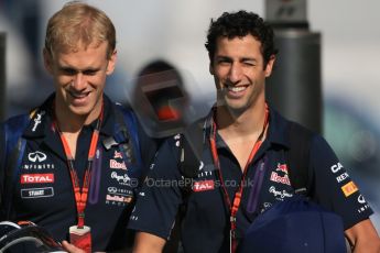 World © Octane Photographic Ltd. Infiniti Red Bull Racing RB11 – Daniel Ricciardo. Saturday 9th May 2015, F1 Spanish GP Paddock, Circuit de Barcelona-Catalunya, Spain. Digital Ref: 1260LB1D7513