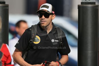 World © Octane Photographic Ltd. Lotus F1 Team E23 Hybrid – Pastor Maldonado. Saturday 9th May 2015, F1 Spanish GP Paddock, Circuit de Barcelona-Catalunya, Spain. Digital Ref: 1260LB1D7527