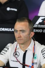 World © Octane Photographic Ltd. Paddy Lowe - Executive Director of Mercedes Formula One. Friday 8th May 2015, F1 Spanish GP. Team Press Conference, Circuit de Barcelona-Catalunya, Spain. Digital Ref: 1254LB7D6757