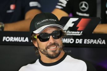World © Octane Photographic Ltd. McLaren Honda – Fernando Alonso. Thursday 7th May 2015, F1 Spanish GP - Driver Press Conference, Circuit de Barcelona-Catalunya, Spain. Digital Ref: 1245LB1D5586
