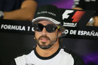 World © Octane Photographic Ltd. McLaren Honda – Fernando Alonso. Thursday 7th May 2015, F1 Spanish GP - Driver Press Conference, Circuit de Barcelona-Catalunya, Spain. Digital Ref: 1245LB1D5774