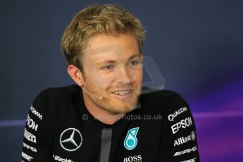 World © Octane Photographic Ltd. Mercedes AMG Petronas – Nico Rosberg. Thursday 7th May 2015, F1 Spanish GP – Driver Press Conference, Circuit de Barcelona-Catalunya, Spain. Digital Ref: 1245LB1D5818