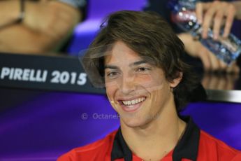 World © Octane Photographic Ltd. Manor Marussia F1 Team – Roberto Merhi. Thursday 7th May 2015, F1 Spanish GP - Driver Press Conference, Circuit de Barcelona-Catalunya, Spain. Digital Ref: 1245LB1D5925