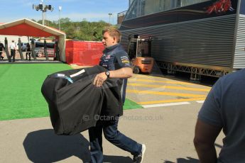 World © Octane Photographic Ltd. Infiniti Red Bull Racing RB11 parts arriving. Thursday 7th May 2015, F1 Spanish GP Paddock, Circuit de Barcelona-Catalunya, Spain. Digital Ref: 1244CB1L5851