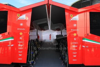 World © Octane Photographic Ltd. Scuderia Ferrari SF15-T. Thursday 7th May 2015, F1 Spanish GP Paddock, Circuit de Barcelona-Catalunya, Spain. Digital Ref: 1244CB1L5853