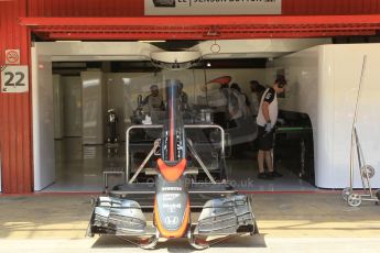 World © Octane Photographic Ltd. McLaren Honda MP4/30 - Jenson Button. Thursday 7th May 2015, F1 Spanish GP Pitlane, Circuit de Barcelona-Catalunya, Spain. Digital Ref: 1244CB1L5861