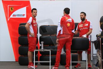 World © Octane Photographic Ltd. Scuderia Ferrari SF15-T– Kimi Raikkonen. Thursday 7th May 2015, F1 Spanish GP Paddock, Circuit de Barcelona-Catalunya, Spain. Digital Ref: 1244CB7D1215