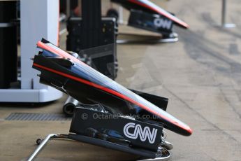 World © Octane Photographic Ltd. McLaren Honda MP4/30 in new graphite livery. Thursday 7th May 2015, F1 Spanish GP Pitlane, Circuit de Barcelona-Catalunya, Spain. Digital Ref: 1244CB7D1220