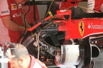 World © Octane Photographic Ltd. Scuderia Ferrari SF15-T. Thursday 7th May 2015, F1 Spanish GP Pitlane, Circuit de Barcelona-Catalunya, Spain. Digital Ref: 1244CB7D1247