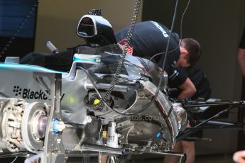 World © Octane Photographic Ltd. Mercedes AMG Petronas F1 W06 Hybrid. Thursday 7th May 2015, F1 Spanish GP Pitlane, Circuit de Barcelona-Catalunya, Spain. Digital Ref: 1244CB7D1277