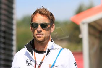 World © Octane Photographic Ltd. McLaren Honda MP4/30 - Jenson Button. Thursday 7th May 2015, F1 Spanish GP Paddock, Circuit de Barcelona-Catalunya, Spain. Digital Ref: 1244CB7D1510