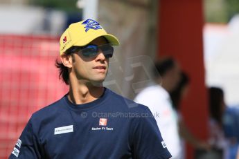 World © Octane Photographic Ltd. Sauber F1 Team C34-Ferrari – Felipe Nasr. Thursday 7th May 2015, F1 Spanish GP Paddock Circuit de Barcelona-Catalunya, Spain. Digital Ref: 1244CB7D1560