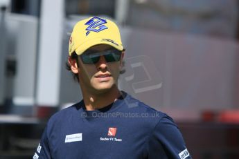 World © Octane Photographic Ltd. Sauber F1 Team C34-Ferrari – Felipe Nasr. Thursday 7th May 2015, F1 Spanish GP Paddock Circuit de Barcelona-Catalunya, Spain. Digital Ref: 1244CB7D1568