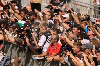 World © Octane Photographic Ltd. The crowds on the pitlane tour. Thursday 7th May 2015, F1 Spanish GP Pitlane, Circuit de Barcelona-Catalunya, Spain. Digital Ref: 1244CB7D5923