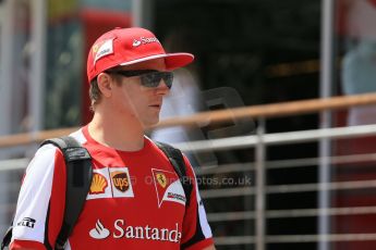 World © Octane Photographic Ltd. Scuderia Ferrari SF15-T– Kimi Raikkonen. Thursday 7th May 2015, F1 Spanish GP Paddock, Circuit de Barcelona-Catalunya, Spain. Digital Ref: 1244LB1D5528