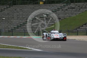World © Octane Photographic Ltd. FIA World Endurance Championship (WEC), 6 Hours of Nurburgring , Germany - Practice, Friday 28th August 2015. Audi Sport Team Joest- Audi R18 e-tron Quatrro - LMP1 - Oliver Jarvis, Lucas di Grassi and Loic Duval. Digital Ref : 1392LB1D3653