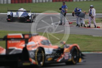 World © Octane Photographic Ltd. FIA World Endurance Championship (WEC), 6 Hours of Nurburgring , Germany - Practice 3, Saturday 29th August 2015. Marshals clearing gravel from the track. Digital Ref : 1395LB1D5355