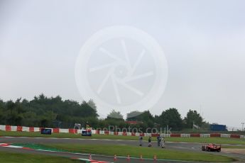 World © Octane Photographic Ltd. FIA World Endurance Championship (WEC), 6 Hours of Nurburgring , Germany - Practice 3, Saturday 29th August 2015. Marshals clearing gravel from the track. Digital Ref : 1395LB5D0581
