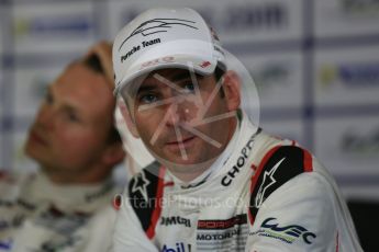 World © Octane Photographic Ltd. FIA World Endurance Championship (WEC), 6 Hours of Nurburgring , Germany – Qualifying press conference, Saturday 29th August 2015. Porsche Team – Porsche 919 Hybrid - LM LMP1 – Romain Dumas and Marc Lieb (1st). Digital Ref : 1397LB5D1105