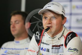 World © Octane Photographic Ltd. FIA World Endurance Championship (WEC), 6 Hours of Nurburgring , Germany – Qualifying press conference, Saturday 29th August 2015. Porsche Team – Porsche 919 Hybrid - LM LMP1 – Marc Lieb (1st). Digital Ref : 1397LB5D1128