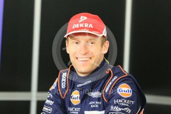 World © Octane Photographic Ltd. FIA World Endurance Championship (WEC), 6 Hours of Nurburgring , Germany - Press Conference, Friday 28th August 2015. Aston Martin Racing – Stefan Mucke. Digital Ref : 1393LB5D0186