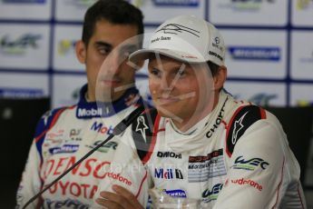 World © Octane Photographic Ltd. FIA World Endurance Championship (WEC), 6 Hours of Nurburgring , Germany - Press Conference, Friday 28th August 2015. Porsche Team – Marc Lieb and Toyota Racing – Sebastien Buemi. Digital Ref : 1393LB5D0214
