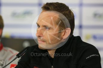 World © Octane Photographic Ltd. FIA World Endurance Championship (WEC), 6 Hours of Nurburgring , Germany - Press Conference, Friday 28th August 2015. Dempsey-Proton Racing – Marco Seefried. Digital Ref : 1393LB5D0234