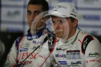 World © Octane Photographic Ltd. FIA World Endurance Championship (WEC), 6 Hours of Nurburgring , Germany - Press Conference, Friday 28th August 2015. Porsche Team – Marc Lieb and Toyota Racing – Sebastien Buemi. Digital Ref : 1393LB5D0256