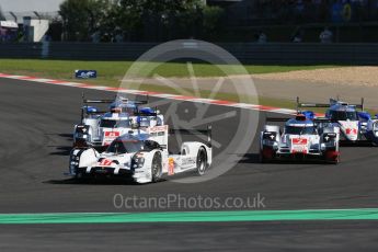 World © Octane Photographic Ltd. FIA World Endurance Championship (WEC), 6 Hours of Nurburgring , Germany - Race, Sunday 30th August 2015. Porsche - Porsche - Audi - Audi - Toyota - Toyota on lap 1. Digital Ref : 1398LB1D6322